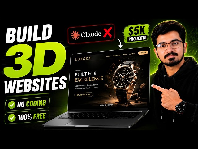 How To Build & Sell $5,000 Premium 3D Animated Websites with AI 🤯 | FREE No Coding (2026)