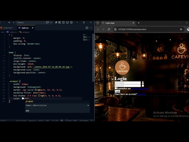 Create a  beautiful login form with HTML CSS 🔥