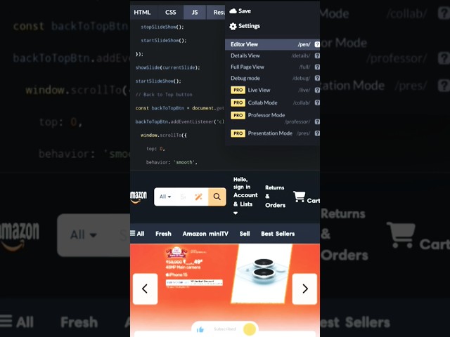Amazon Website #amazon #website #techstack #html5 #css3 #javascript #technology #shorts
