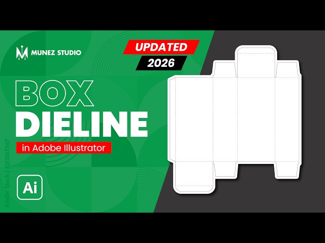 Box dieline in Adobe Illustrator 2026 | How To Create Dieline Step by Step