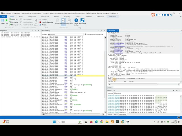 Practical Malware Analysis: Kernel Debugging with WinDbg (Lab 10-1)