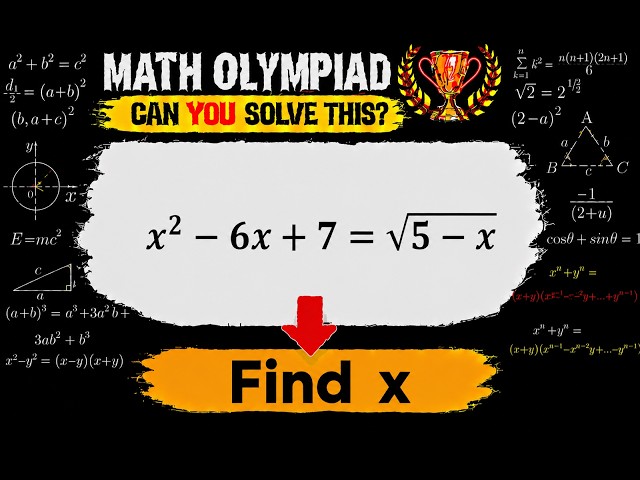 99% Can’t Solve This! Can You Find x? | Math Olympiad Radical Equation