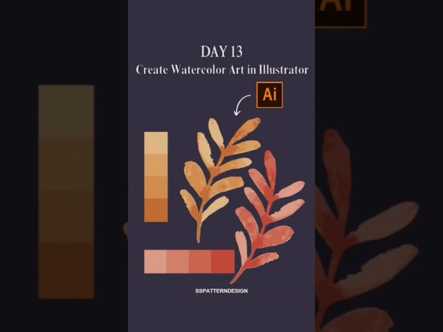 Watercolor Artwork #blendtool #recolor #adobeillustrator #illustratortutorial #illustratortips
