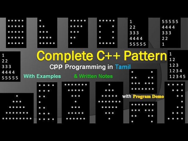 Complete C++ Programming Pattern with Simple Method !!! | CPP Pattern in Tamil
