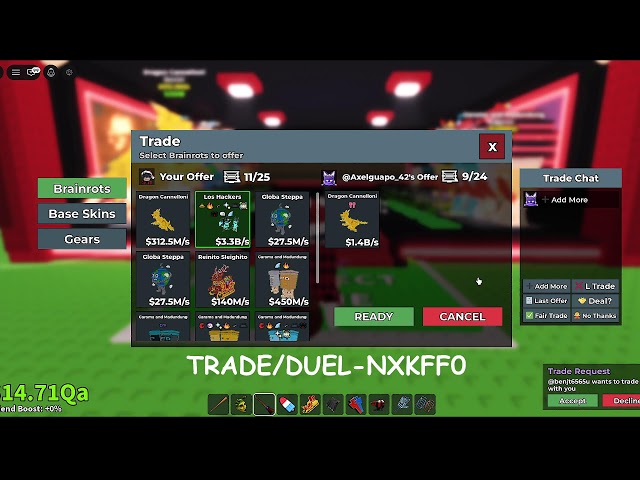 🔴 LIVE Roblox Steal Brainrot 🔥 Trade + Duel + PvP Battles | GoodTk