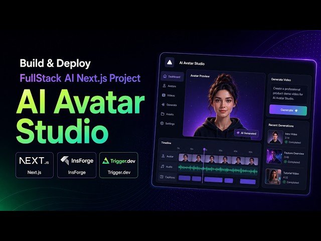 Build & Deploy FullStack AI NextJs Project using NextJs, IngForge, Trigger.dev | AI Avatar Studio