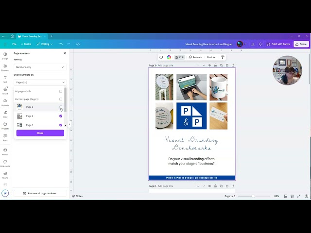 How to use Canva's Dynamic Text Feature (Page numbers!)