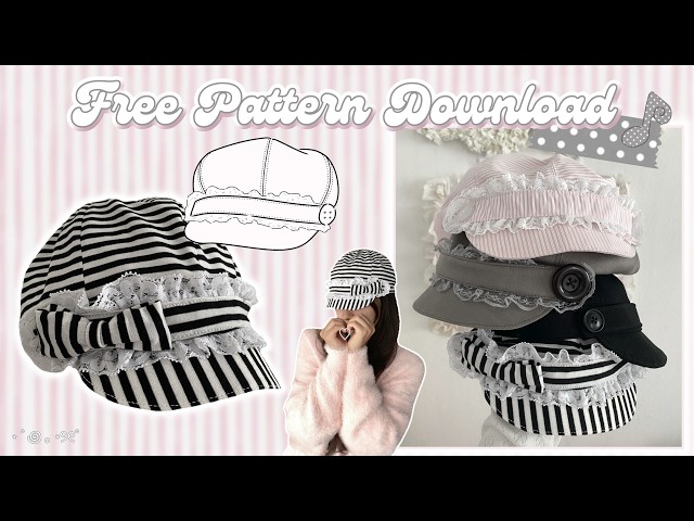 ꒰ free pattern ꒱ Newsboy Cap Sewing Tutorial 𝄞♫₊‧𖦹