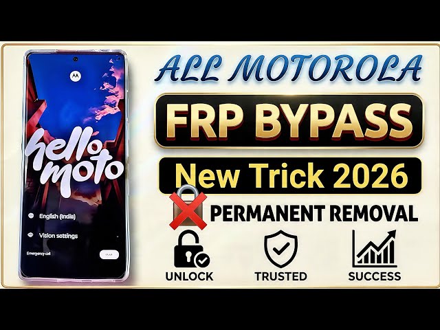 Motorola FRP Bypass 🔥 Android 15/16/17 | All Moto Google Account Unlock | No PC Needed