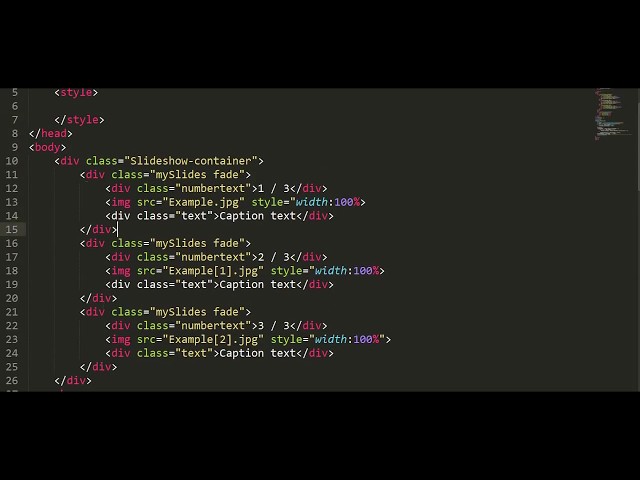 Automatic Slideshow in Html CSS and JavaScript