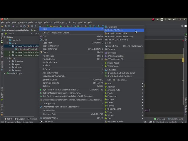 Programando: Iniciando Actividades