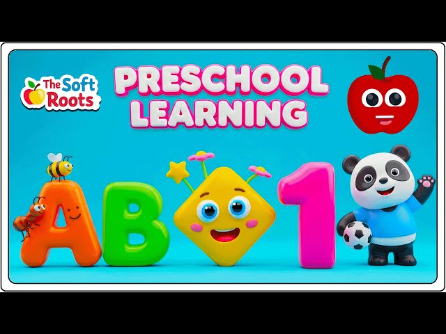Preschool Learning activities for 3 year olds at home | Learn ABC Phonics Shapes Numbers Colors 🌈
