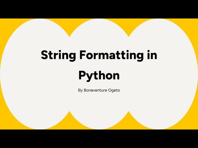 String Formatting in Python