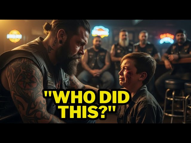 A terrified child asked a biker for protection — within minutes, dozens of Hells angels surrounded