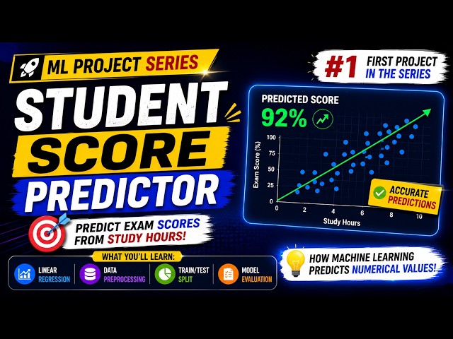 🔥 Machine Learning Projects Playlist #1 | Student Score Predictor Using Linear Regression