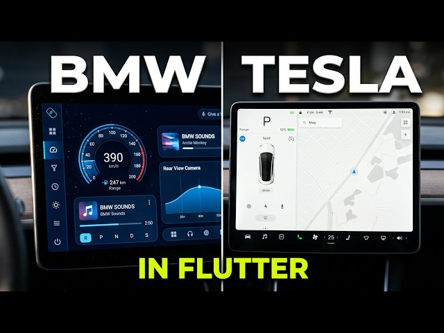 Modern Car Dashboard UI in Flutter | Futuristic Flutter UI 2026 || Amazevalley