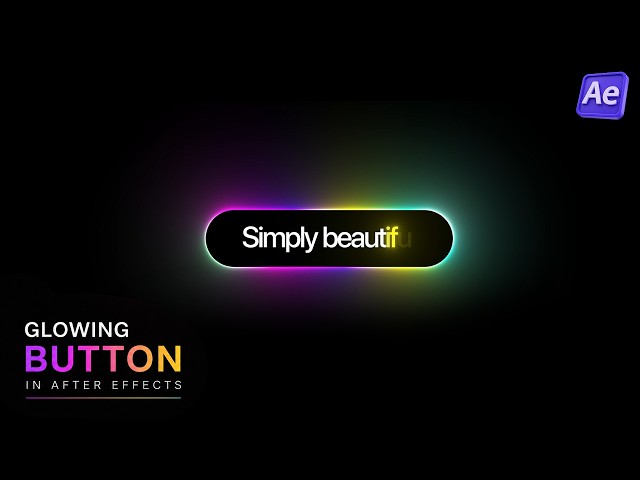 How to create this glowing button animation in After Effects