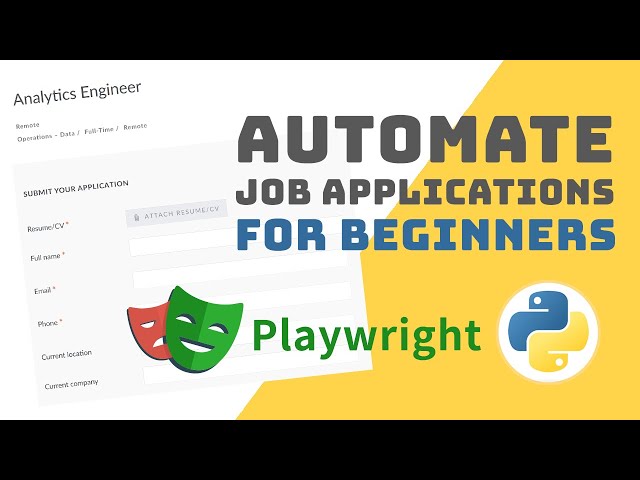 Automate Job Applications To Get 10X More Interviews With Python! 🧑‍💻