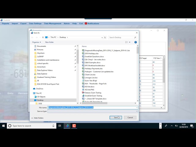 GradeSet How to check and amend year groups and export mapping totals