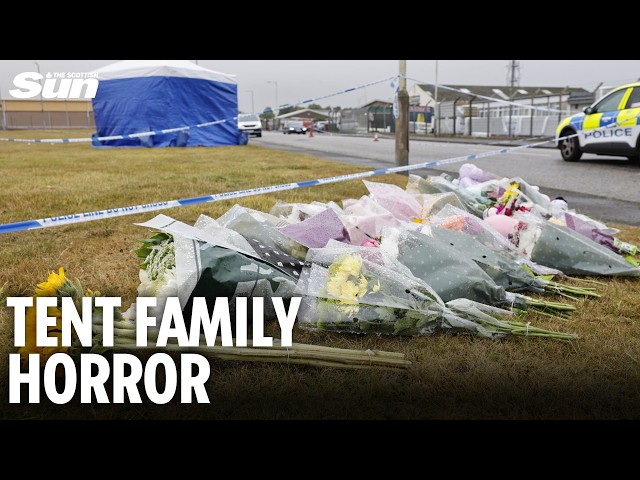 Dad arrested after girl, 9, ‘killed’ as family camped in industrial estate near beach in Scots town
