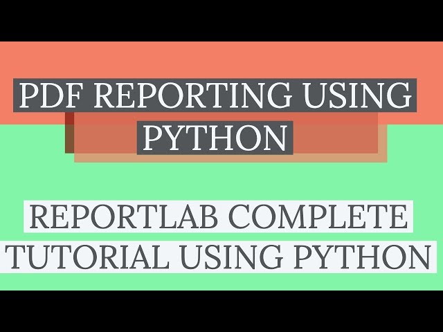 REPORTLAB PYTHON|PDF PYTHON|PYTHON CREATE PDF|HOW TO CREATE PDF FILE USING PYTHON|:PART 1