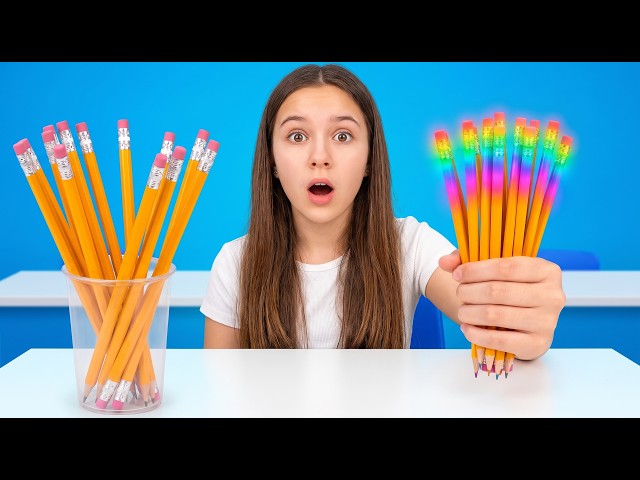 GENIUS SCHOOL HACKS || Clever DIY Ideas! Super Crafts on 123 GO! GOLD
