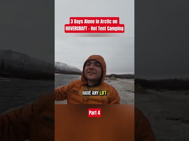 3 Days Alone in the Arctic on a HOVERCRAFT Hot Tent Camping |... #Shorts #mattspears_ytb