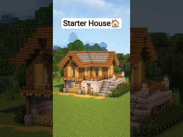 Minecraft Starter House Tutorial🏠 #minecraft