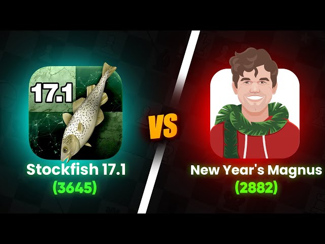 Stockfish 17.1 vs Chess.com New Bot | New Year's Magnus!!