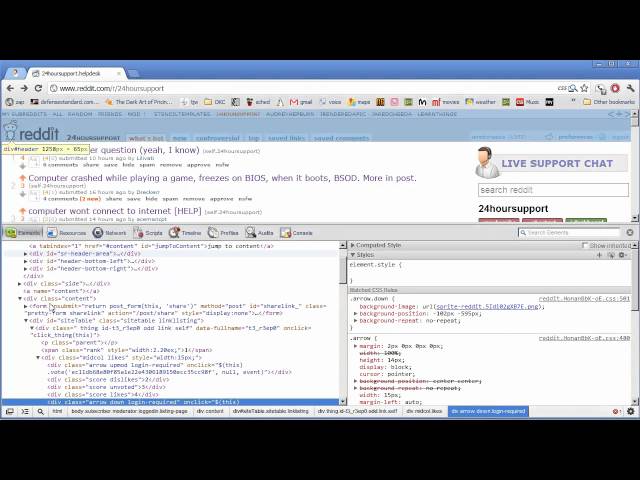Using Chrome to edit CSS in realtime