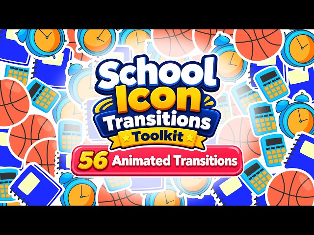School Icon Transitions Toolkit for Premiere Pro – 56 Animated MOGRT Transitions - Tutorial