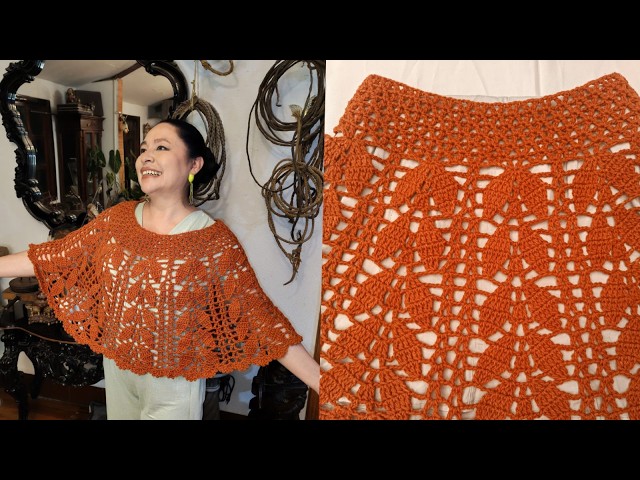 How to Crochet a Cape? MELI 🌸 All Sizes VERY EASY Step by step #crochet #tutorial