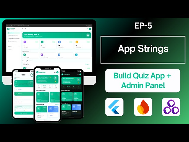 Quiz App with Admin Panel Using Flutter, Firebase & Getx | App Strings | Ep-5