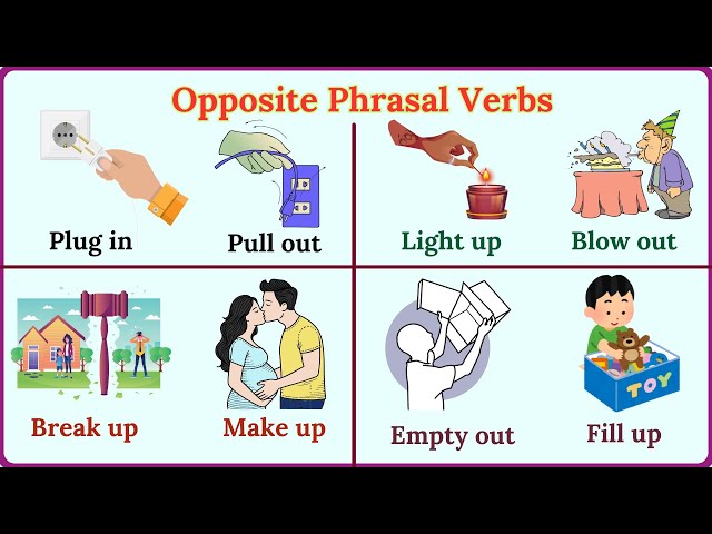 Lesson 176: Opposite Phrasal Verbs for Everyday English: Clear Examples and Meanings
