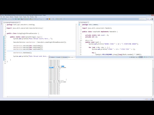 10 Using Executors API Single Thread Executor