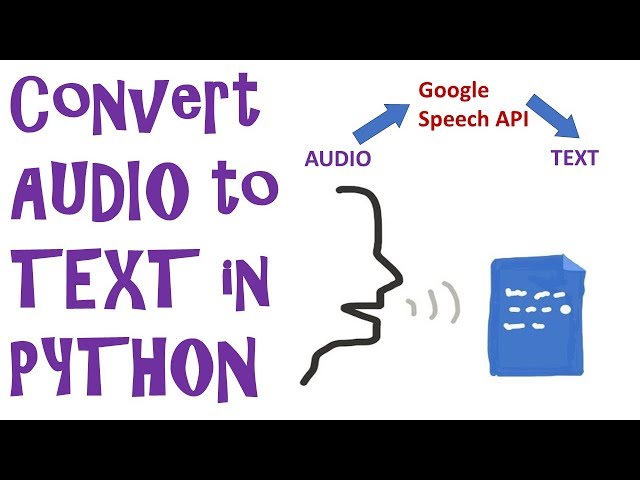 Convert an AUDIO FILE into TEXT using Google Speech Recognition in Python