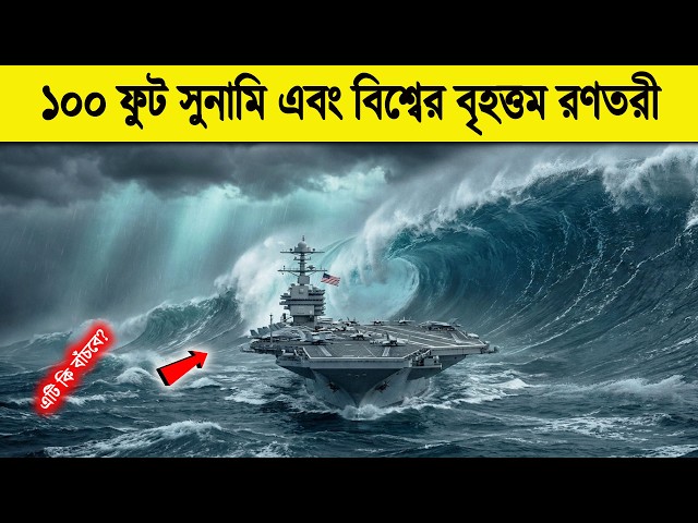 ১০০ ফুট মেগা সুনামির কবলে বিশ্বের বৃহত্তম রণতরী! কি হবে শেষ পর্যন্ত?