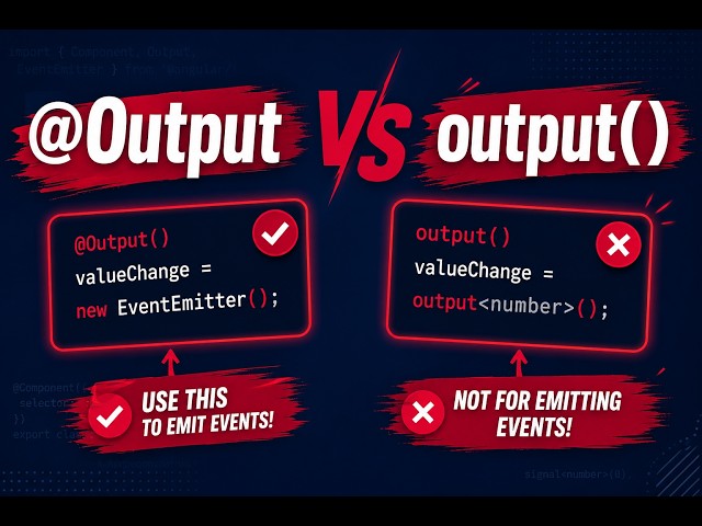 @Output vs output in Angular