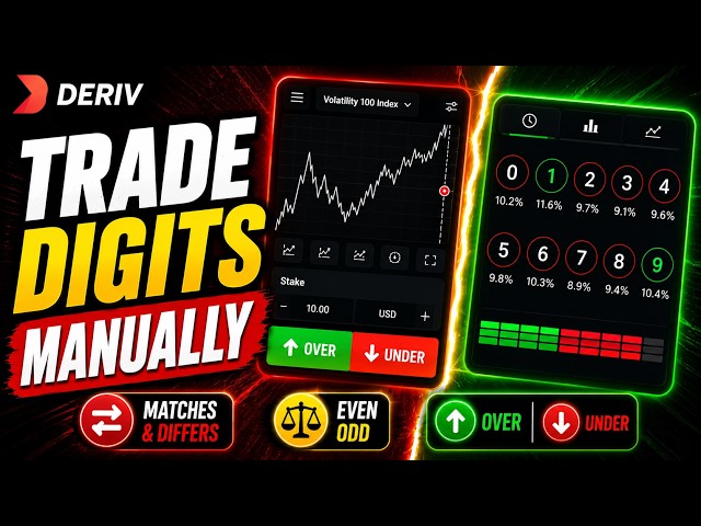 How To Trade Digits Manually on Deriv's New Interface (Matches & Differs, Even Odd & Over Under)