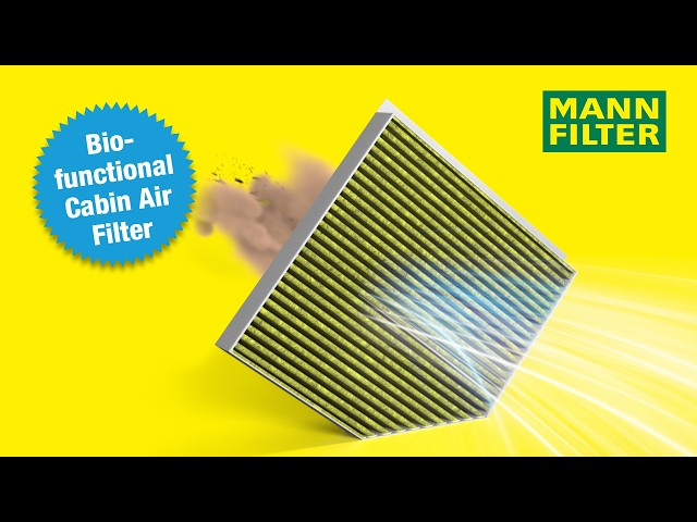 What are the benefits of biofunctional cabin air filters from MANN-FILTER?
