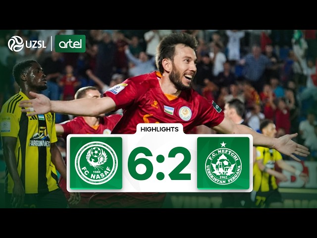 Superliga 20-tur. Nasaf - Neftchi bahsida kiritilgan gollar va xavfli vaziyatlar (Highlights)
