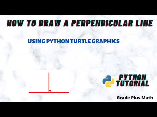 How to draw a perpendicular line using turtle graphics in python.