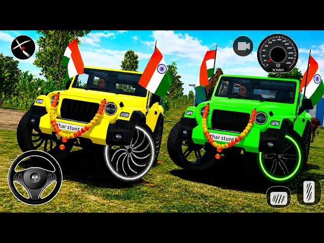 Modified Mahindra Thar😈Games:Indian White Thar (Gadi Wala Games) Car Game Android Game - #nunugamer
