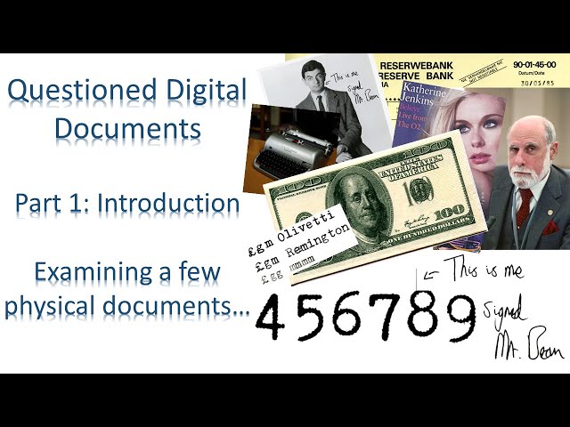 Questioned Digital Documents - An Introduction (1a)