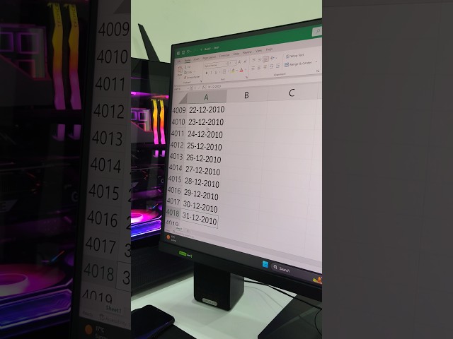 Excel Trick 🔥 to Fill Date Series #excel #tutorial #tricks #shorts