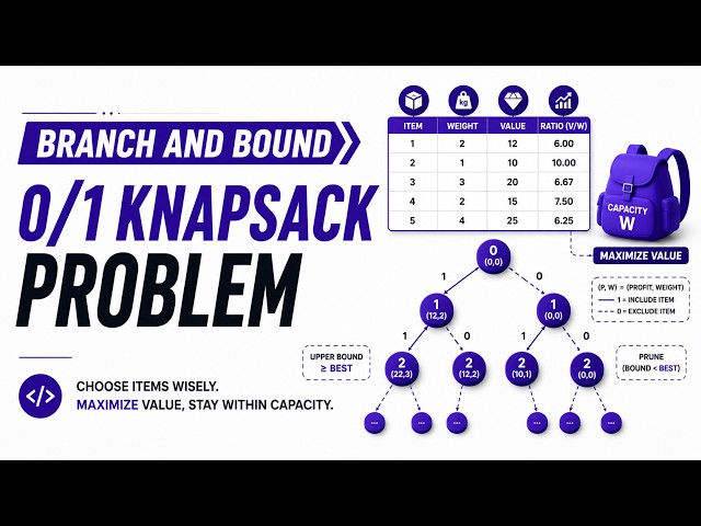 Branch and Bound - 0/1 Knapsack Problem | CHL ComputeX