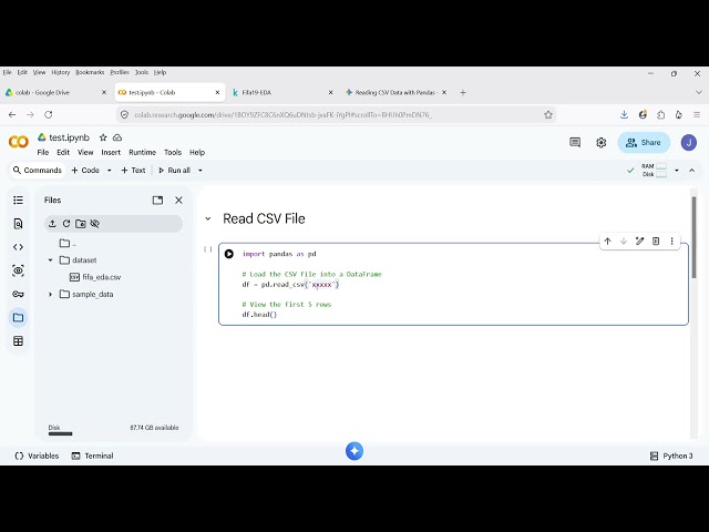How to Upload Dataset to Google Colab Jupyter Notebook and Read Dataset Using Pandas Library