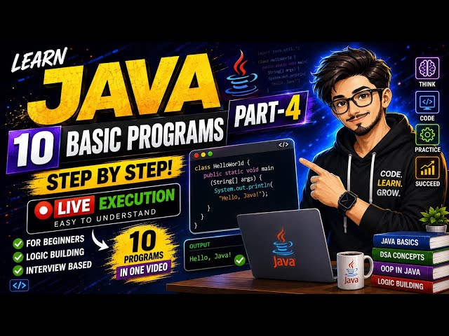Part-4 | Java Basic Programs| Interview Coding Programs| Easy Programs | Freshers 