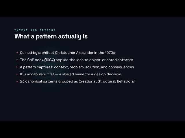 What Is a Design Pattern? - Software Design Patterns