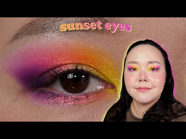 SUNSET EYES | Full Tutorial | Colorful Eyeshadow
